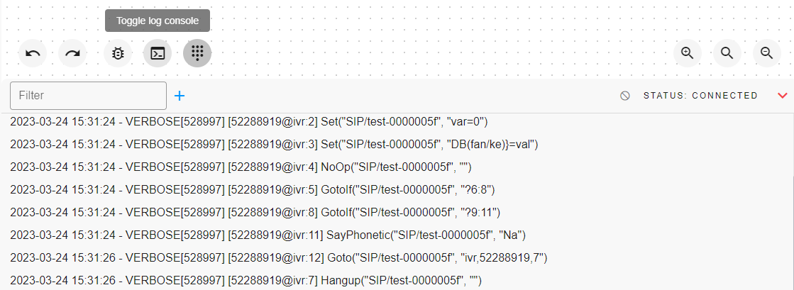 Telephony Console Button
